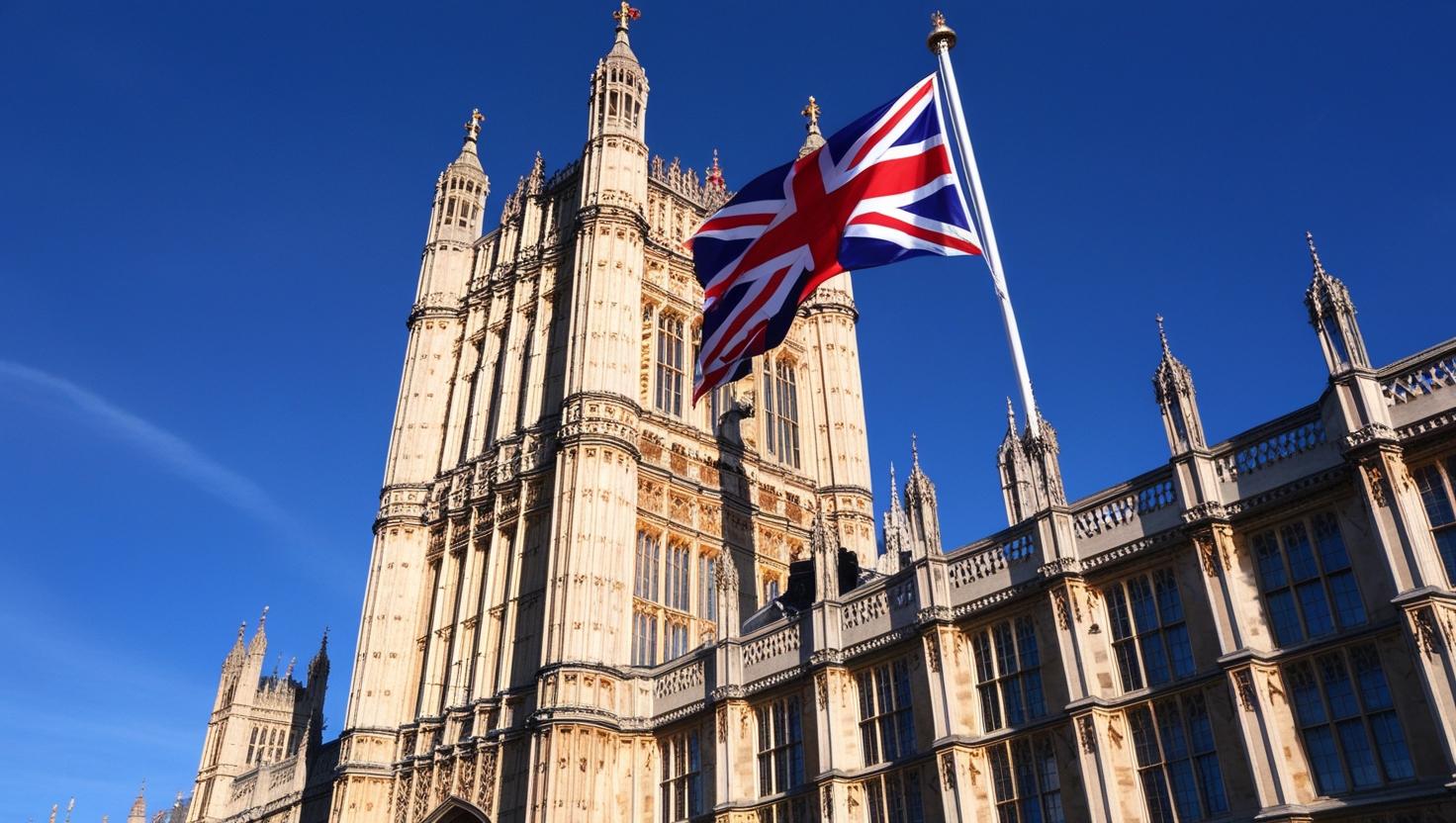 _tower westminister con bandiera inglese